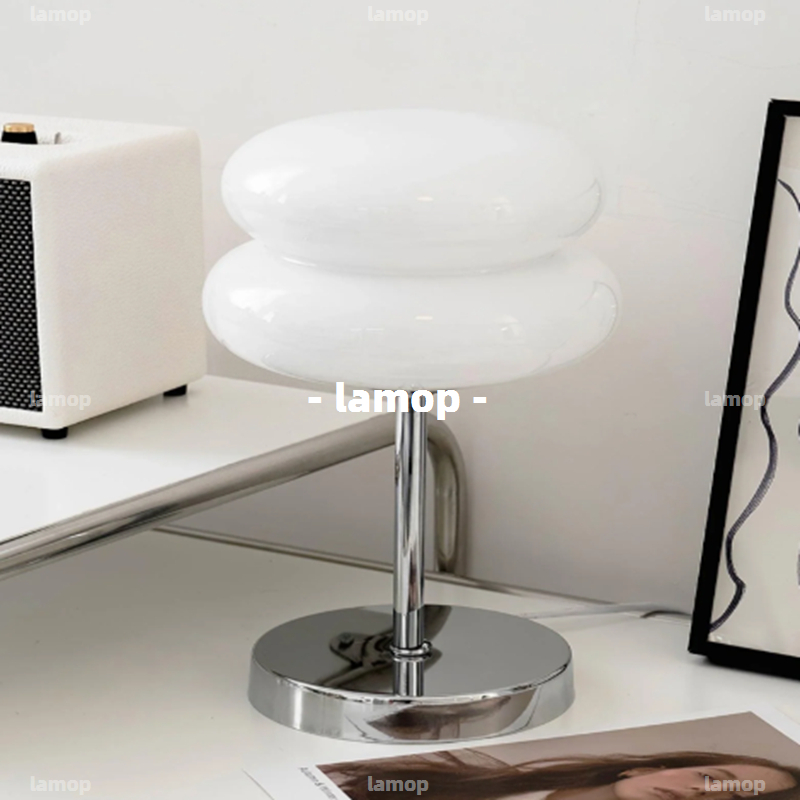 Lighting Decor For Room - バウハウス クリームグローブ テーブルランプ ミッドセンチュリー ミニマリスト INS