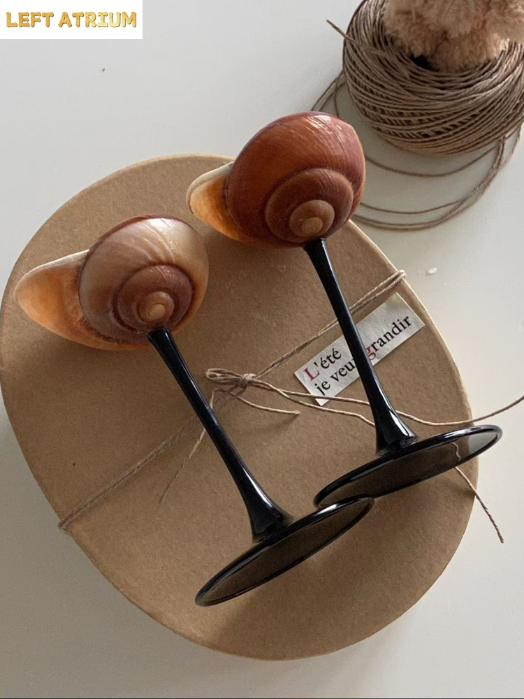 Restaurant Lighting Decoration - 軽贅沢な手作りアート作品 天然貝殻ワイングラス クリエイティブなバー装飾品 レストラン用ドリンクセット