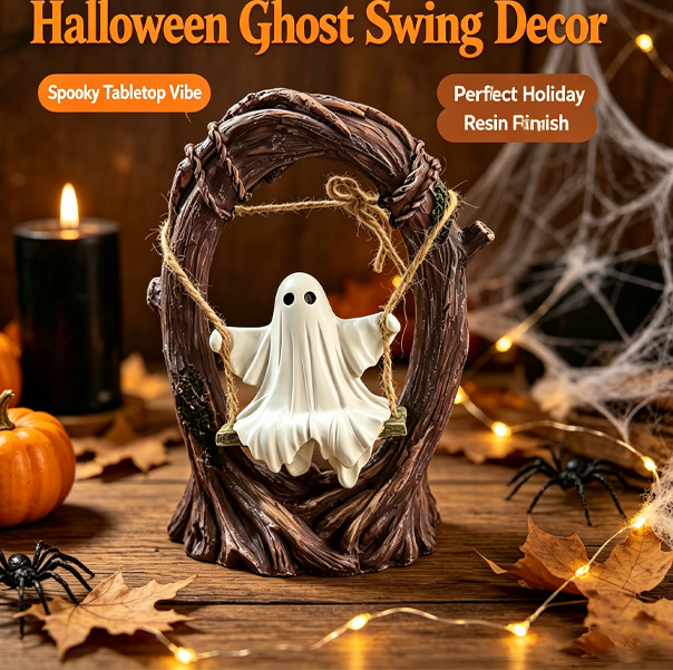 Decor Lighting Sales - ホットセール新作ハロウィンインプオーナメントスイングゴーストホームデコレーションシーンアレンジメントレジンオーナメント