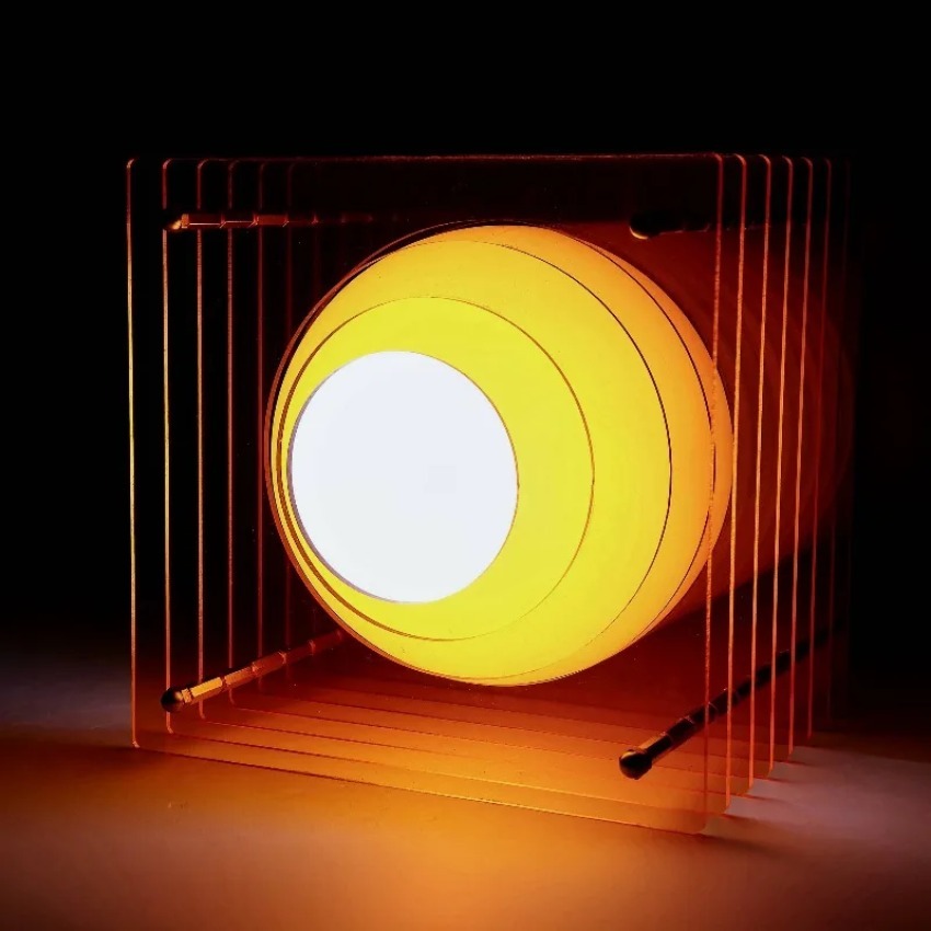 Lighting Decor For Room - DIY アクリル千層ランプムーンランプデスクトップ装飾中断雰囲気ライトルーム小道具家の装飾夜の光ギフト