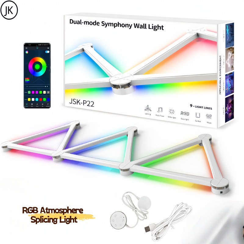 Foyer Lighting Wall Decor - 新しい無料スプライシング DIY RGB カラフルな雰囲気ライト WIFI Bluetooth
