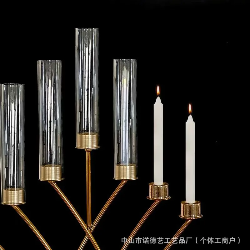 Wedding Lighting And Decor - TQH7.3 モダンでシンプルな高級感のある家庭用キャンドルスティック、ロードガイド、結婚式会場装飾、ホテルステージ小道具装飾
