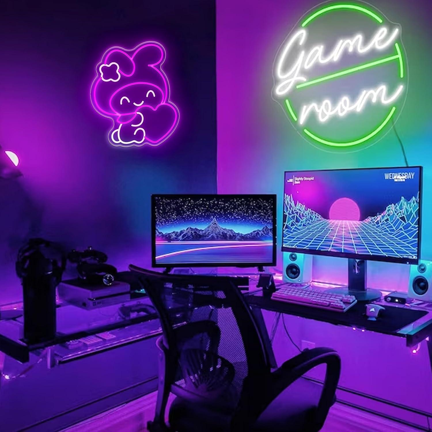 アニメネオンサイン日本語LEDネオンライト寝室ゲームルームリ - Led Lighting Wall Decor のレビューと価格