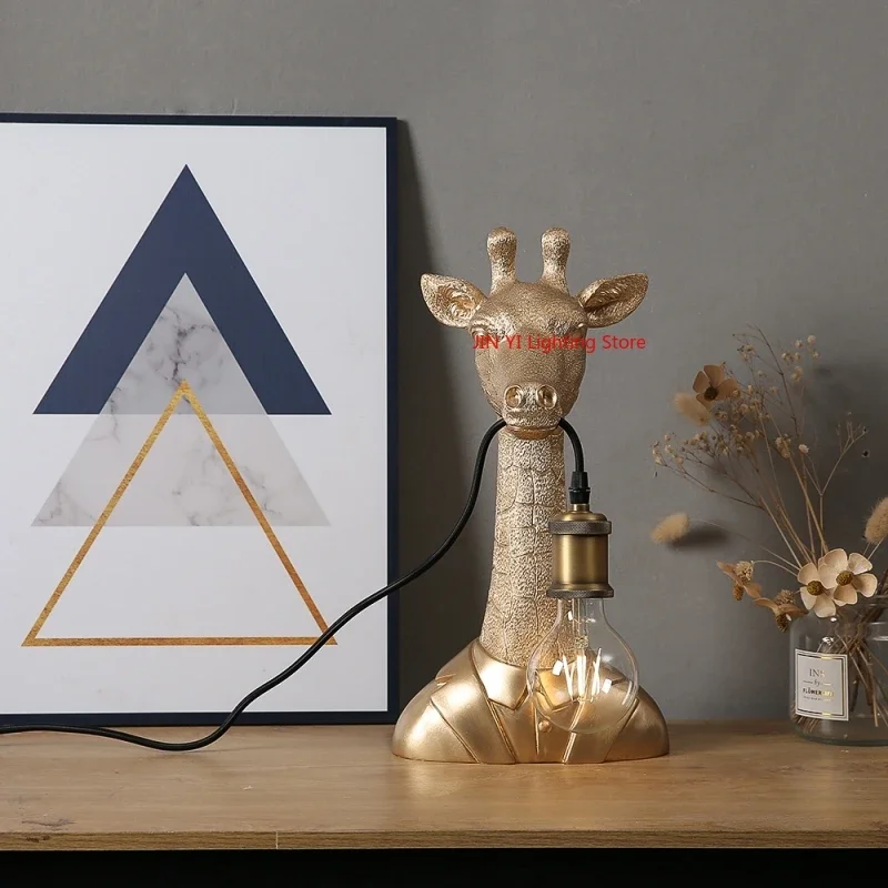 ゴールデンホットセール樹脂製キリンLEDフロアランプ、ベッド - Decor Lighting Sales のレビューと価格