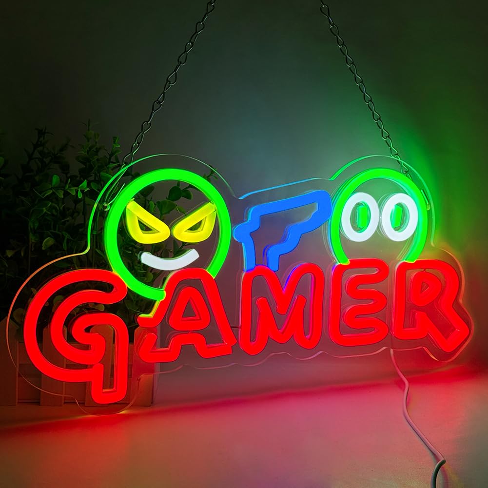 ゲーマー向けネオンサインLEDウォールライト、カスタマイズ可 - Wedding Lighting And Decor のレビューと価格