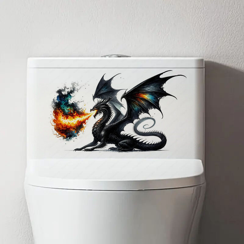 Fiery Majestic Dragon トイレステッカー - Lighting Mcqueen Bedroom Decor のレビューと価格