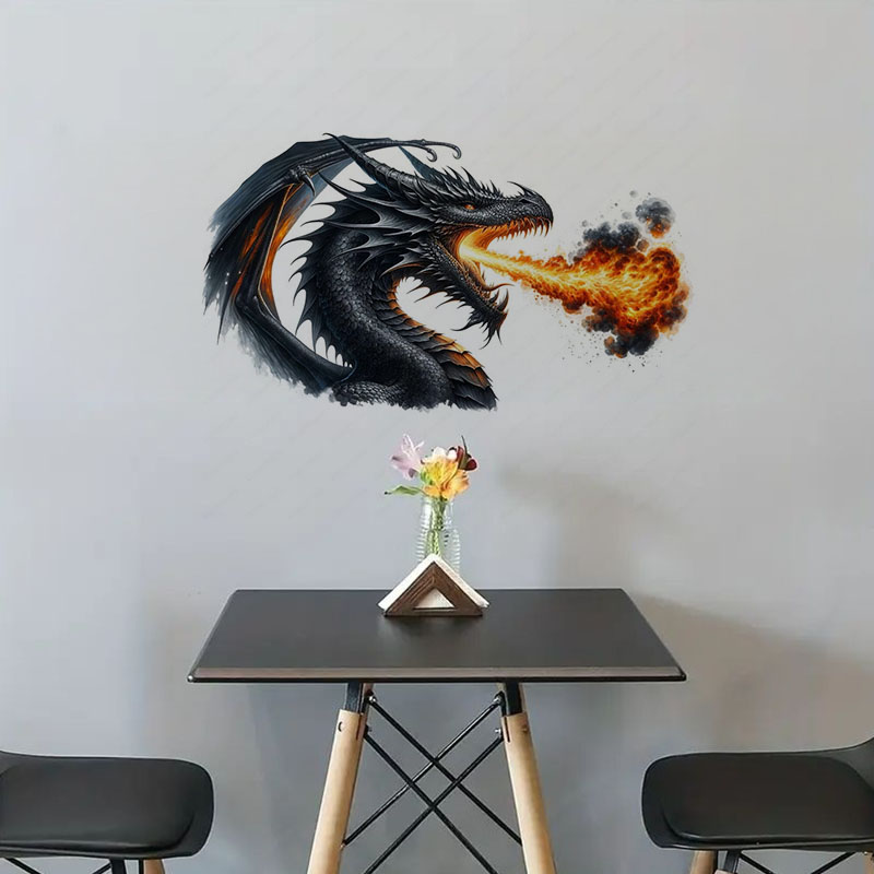 Fiery Majestic Dragon トイレステッカー - Lighting Mcqueen Bedroom Decor のレビューと価格