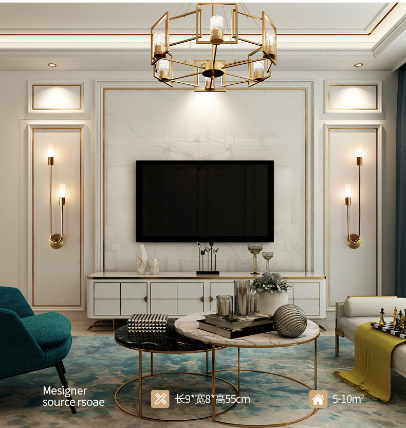レトロ背景リビングルーム通路寝室ランプベッドサイド北欧クリエ - Lighting Decor For Room のレビューと価格