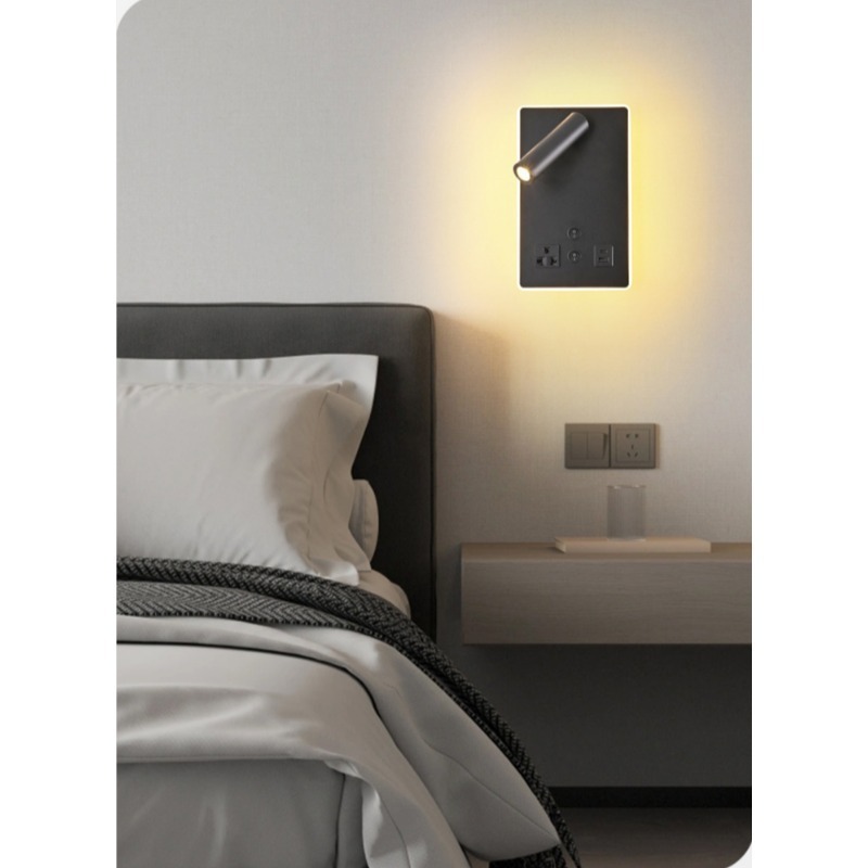 モダンなLEDウォールランプ、ベッドサイド読書灯、スイッチ付 - Foyer Lighting Wall Decor のレビューと価格
