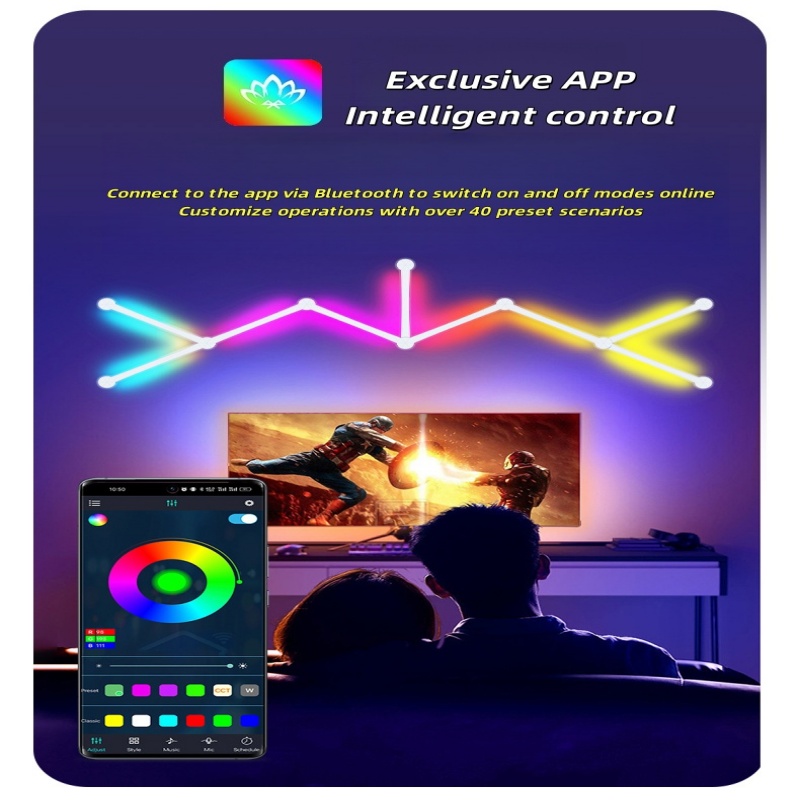 新しい無料スプライシング DIY RGB カラフルな雰囲気ラ - Foyer Lighting Wall Decor のレビューと価格