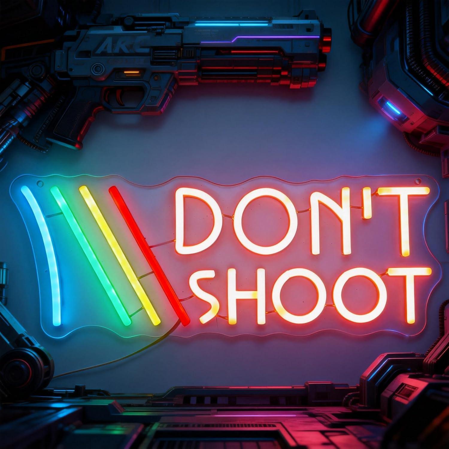Don't Shoot ネオンサイン レインボー – 平和を - Led Lighting Wall Decor のレビューと価格