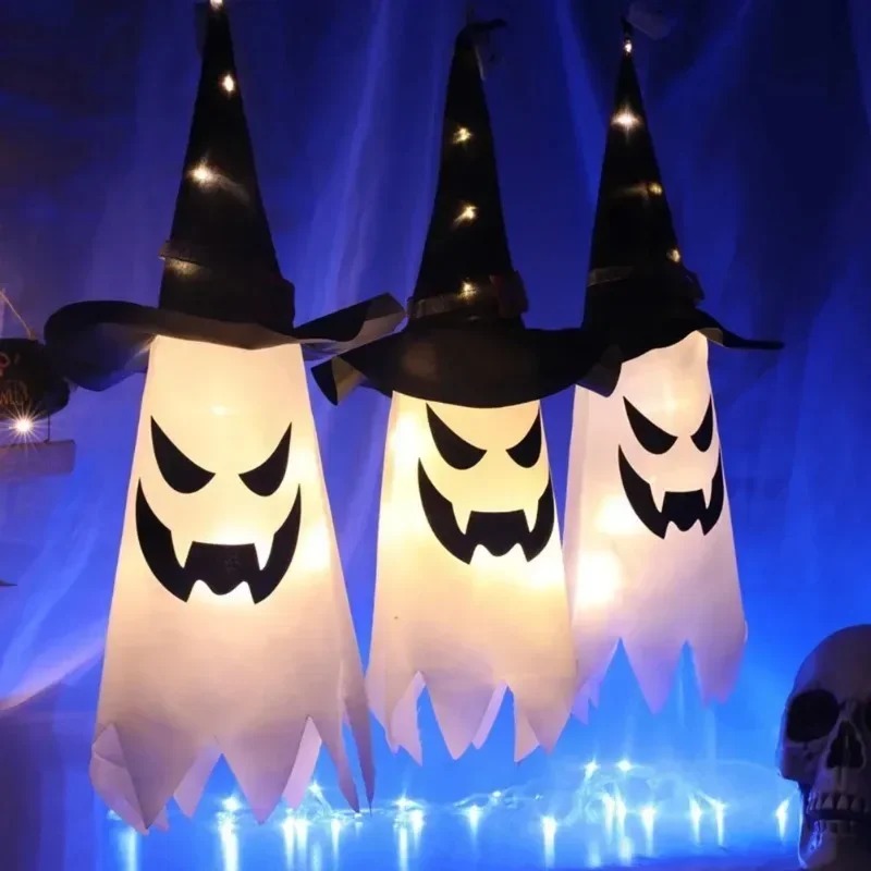 1PC ハロウィン魔女帽子カラフルなライトアップ LED グ - Decor Lighting & Decor Fires のレビューと価格