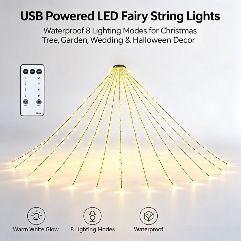 USB LED フェアリーストリングライト、防水クリスマスツ - Wedding Lighting And Decor のレビューと価格