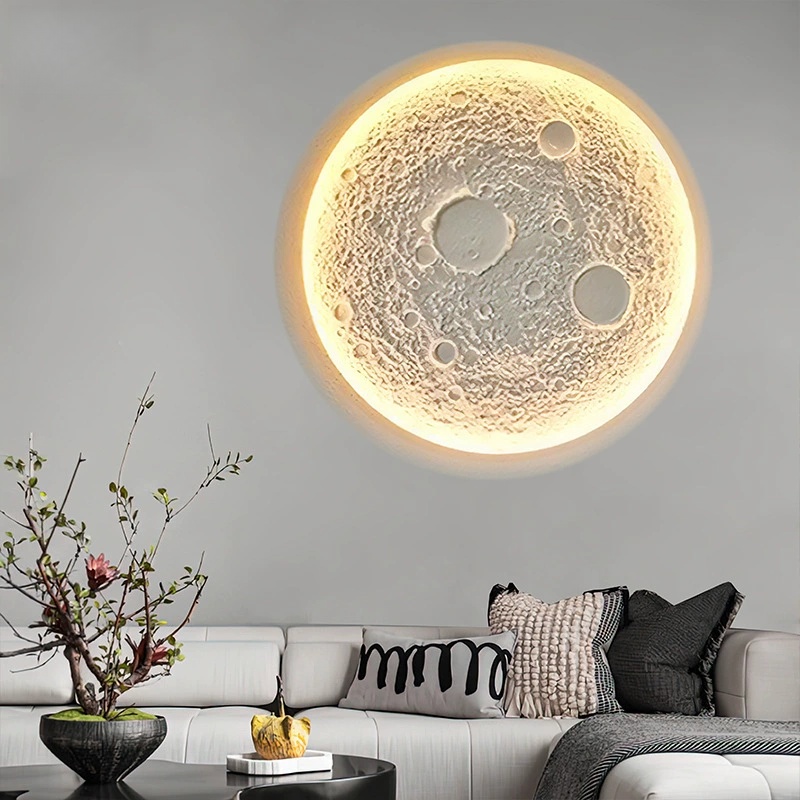 モダンでシンプルなデザインの月型クリエイティブ LED ウォ - Foyer Lighting Wall Decor のレビューと価格