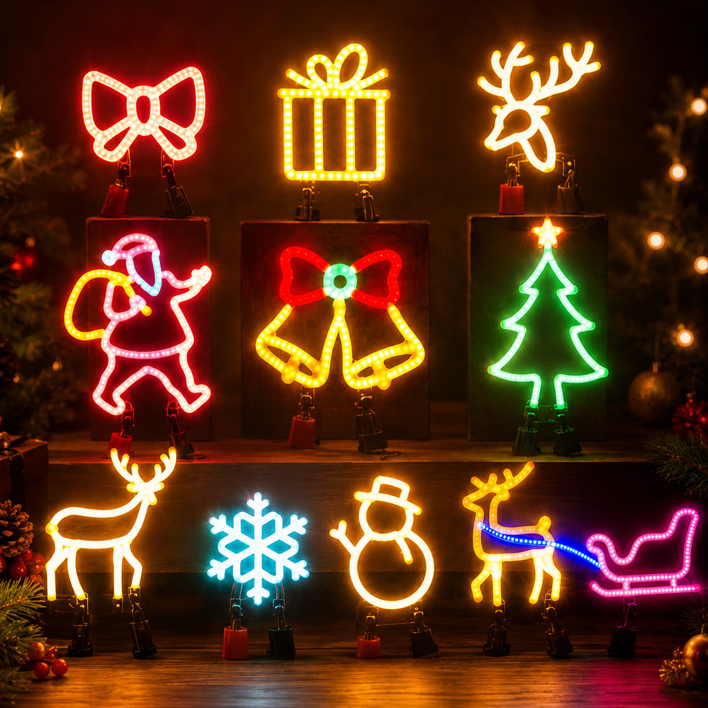 クリスマスデコレーション LEDネオンサインライト 鹿の頭  - Led Lighting Wall Decor のレビューと価格