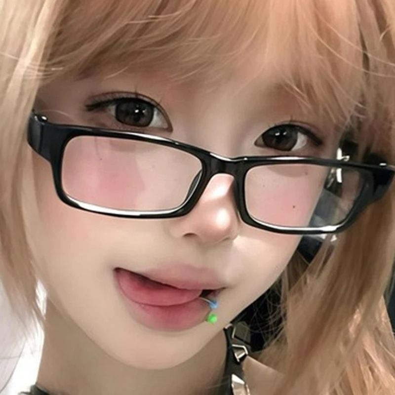 2026 レトロスクエアスモールフレームメガネ女性ガールズブ - Japanese Lighting Decor のレビューと価格