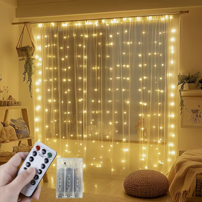 3M-6M クリスマスデコレーションリモコン付きホリデーウェ - Fairy Light Curtain のレビューと価格