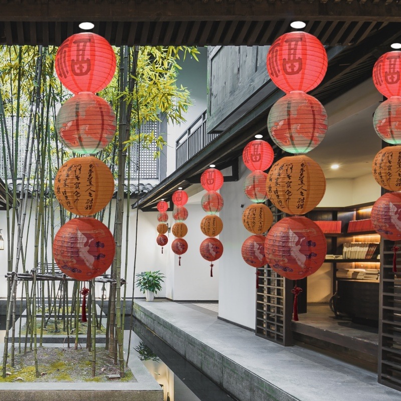 1 ピース 12 インチ 30 センチメートルプリントフラワ - Restaurant Lighting Decoration のレビューと価格