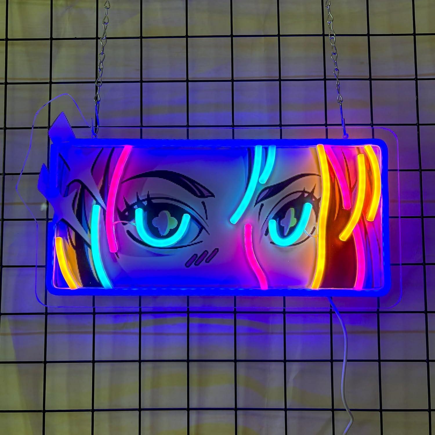 情熱的な瞳のネオンサインUSB調光LEDライト、男性用カバー - Led Lighting Wall Decor のレビューと価格