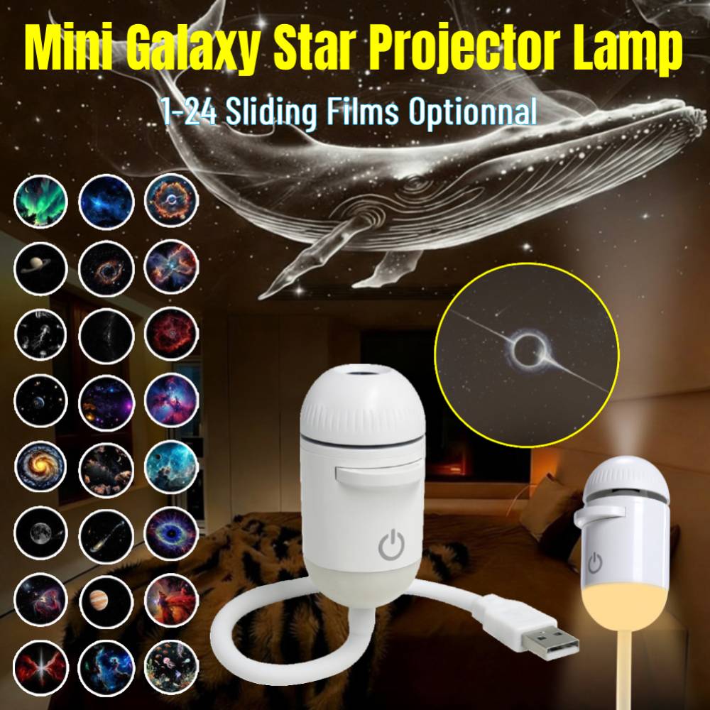 ミニギャラクシースターナイトライトプロジェクター360 °  - Led Lighting Wall Decor のレビューと価格