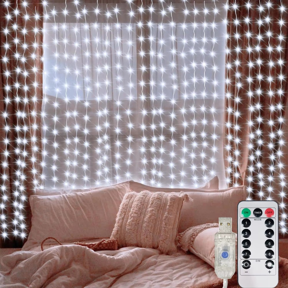 LED カーテンストリングライトガーランド USB フェスト - Fairy Light Curtain のレビューと価格
