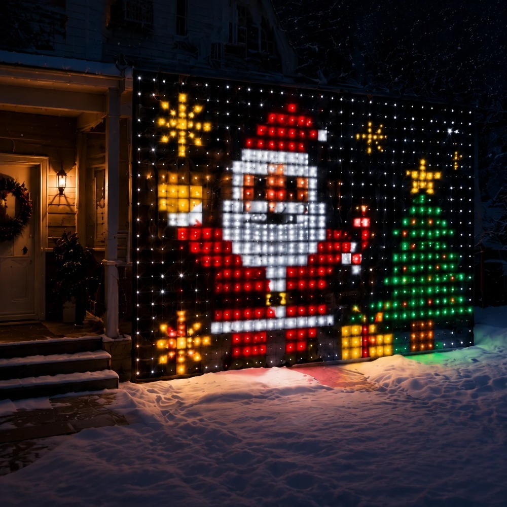 スマートRGB LEDカーテンライト、Bluetoothアプ - Fairy Light Curtain のレビューと価格