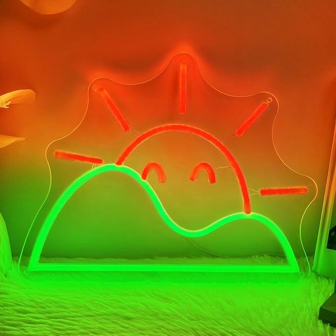 サンライズネオンサイン USB調光LEDライト 寝室、ゲーム - Lighting Decor Sunrise のレビューと価格