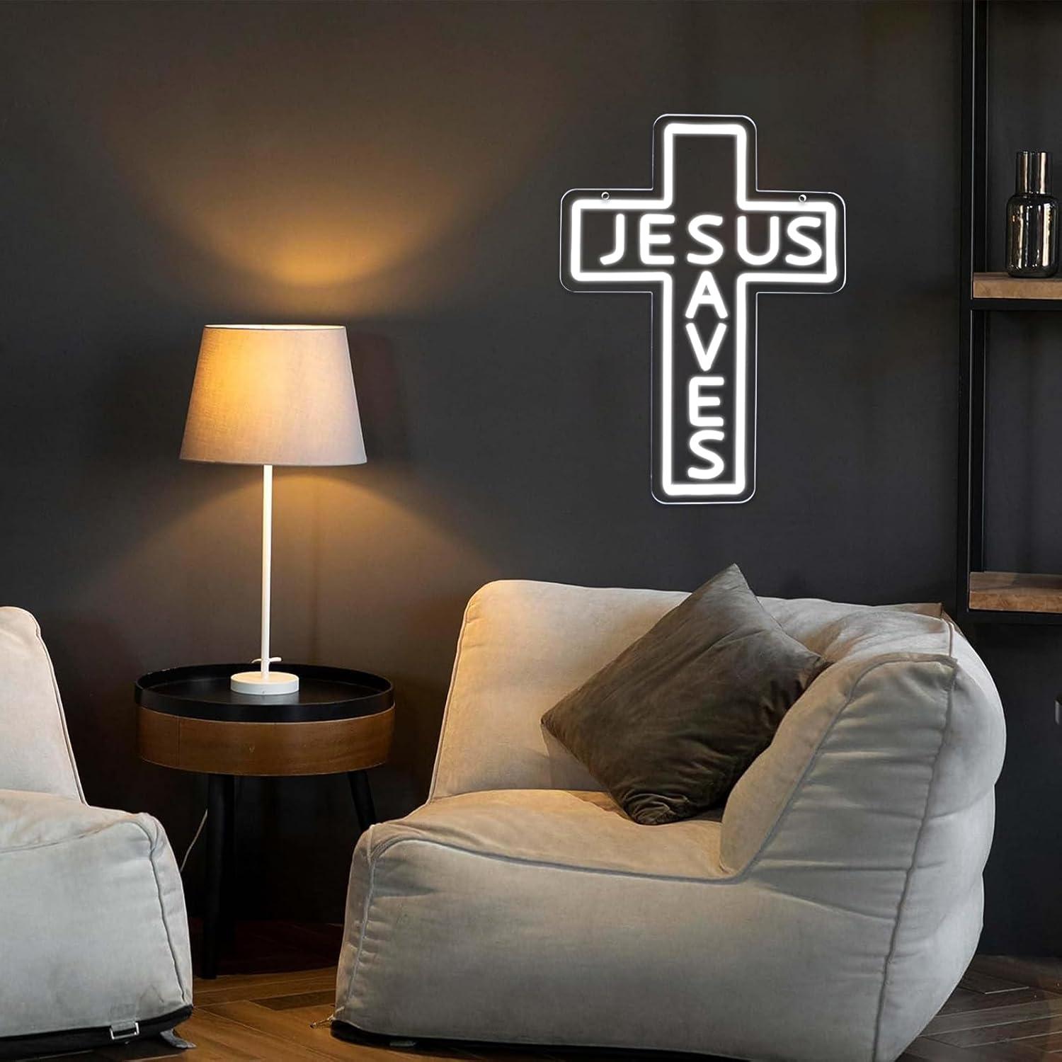 イエス・サベズ・クロス ネオンサイン USB調光式LEDネオ - Restaurant Lighting Decoration のレビューと価格