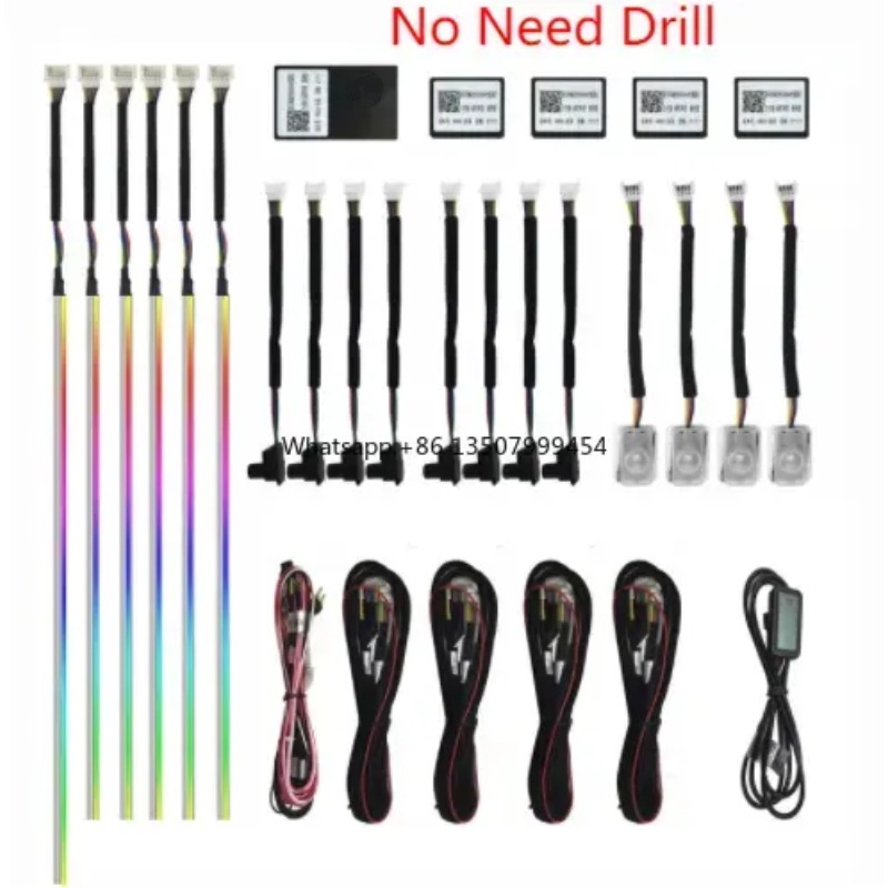 A80 64色LEDアンビエントライトアクリルストリップ 1 - Decor Lighting & Decor Fires のレビューと価格
