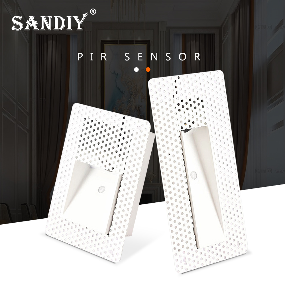 Sandiy-センサー付きの埋め込み型ウォールライト,モダン - Foyer Lighting Wall Decor のレビューと価格