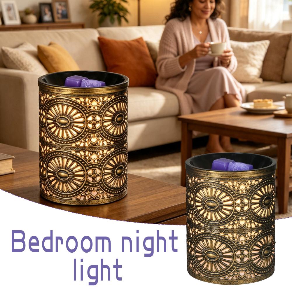 新しい香りのナイトライト、金色の幾何学模様の鉄製キャンドルス - Decor Lighting & Decor Fires のレビューと価格