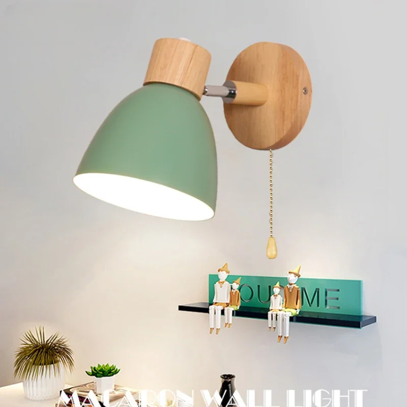 寝室用スコンス ノルディックウォールランプ 木製 リビングル - Foyer Lighting Wall Decor のレビューと価格