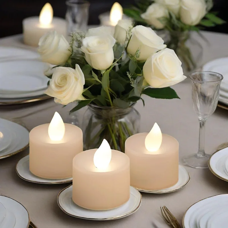 新しいデザインのリアルな揺らめきのある炎のないLEDティーラ - Wedding Lighting And Decor のレビューと価格