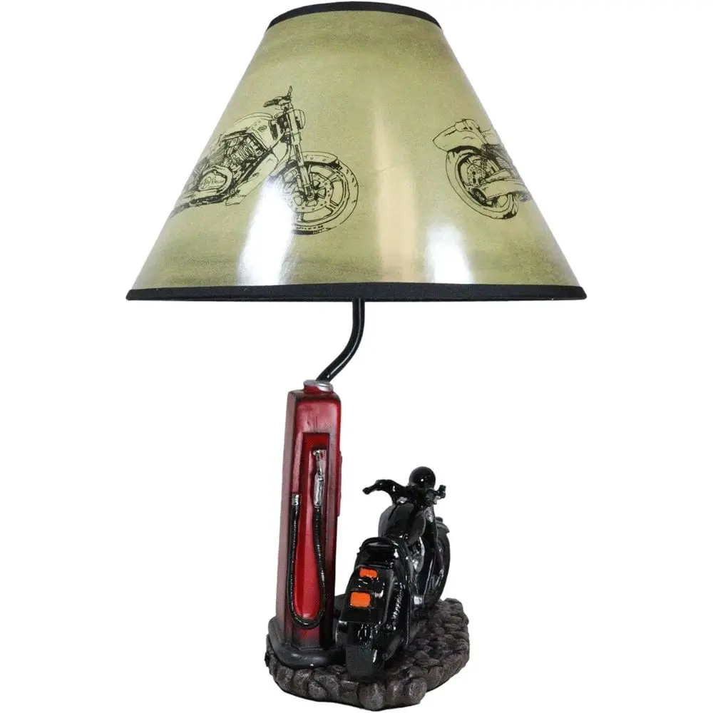 ヴィンテージレトロブラックオートバイガスポンプデスクランプ（ - Decor Lighting & Decor Fires のレビューと価格