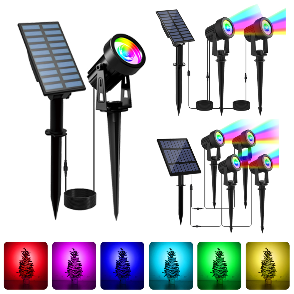 1/2/4 ライト RGB ソーラー LED ライト屋外ソー - Lighting Decor Sunrise のレビューと価格