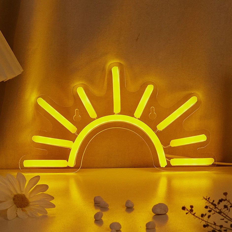 Chi-Buy 1PC 日の出形状 LED ネオンサイン U - Lighting Decor Sunrise のレビューと価格