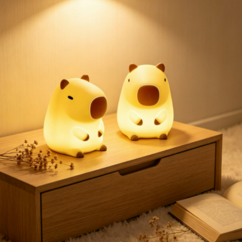 かわいいペットカピバラナイトライト漫画シリコン製クリエイティ - Decor Lighting Sales のレビューと価格