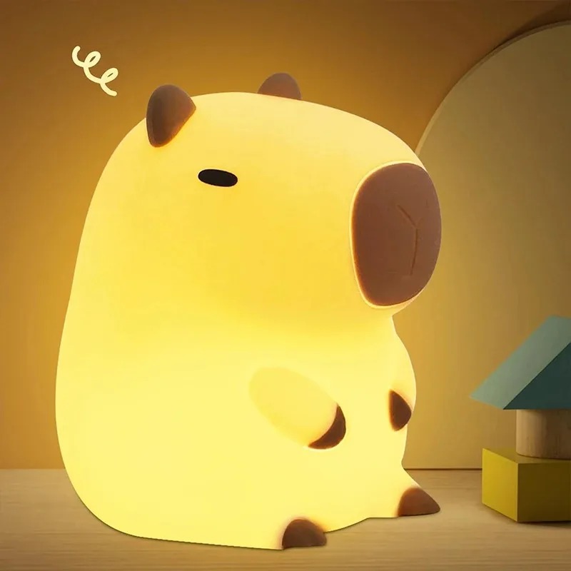 かわいいペットカピバラナイトライト漫画シリコン製クリエイティ - Decor Lighting Sales のレビューと価格