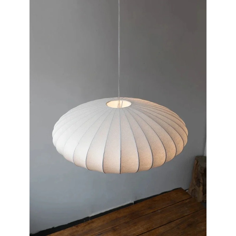 日本の侘び寂び風手作りシルクペンダントランプ、リビングルーム - Japanese Lighting Decor のレビューと価格